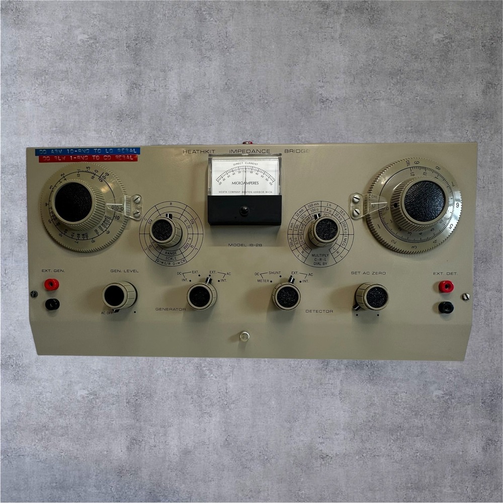 Heathkit Impedance Bridge IB-28 Vintage Lab Tester Tan